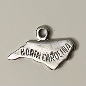 Vintage Silver North Carolina State Charm Pendant